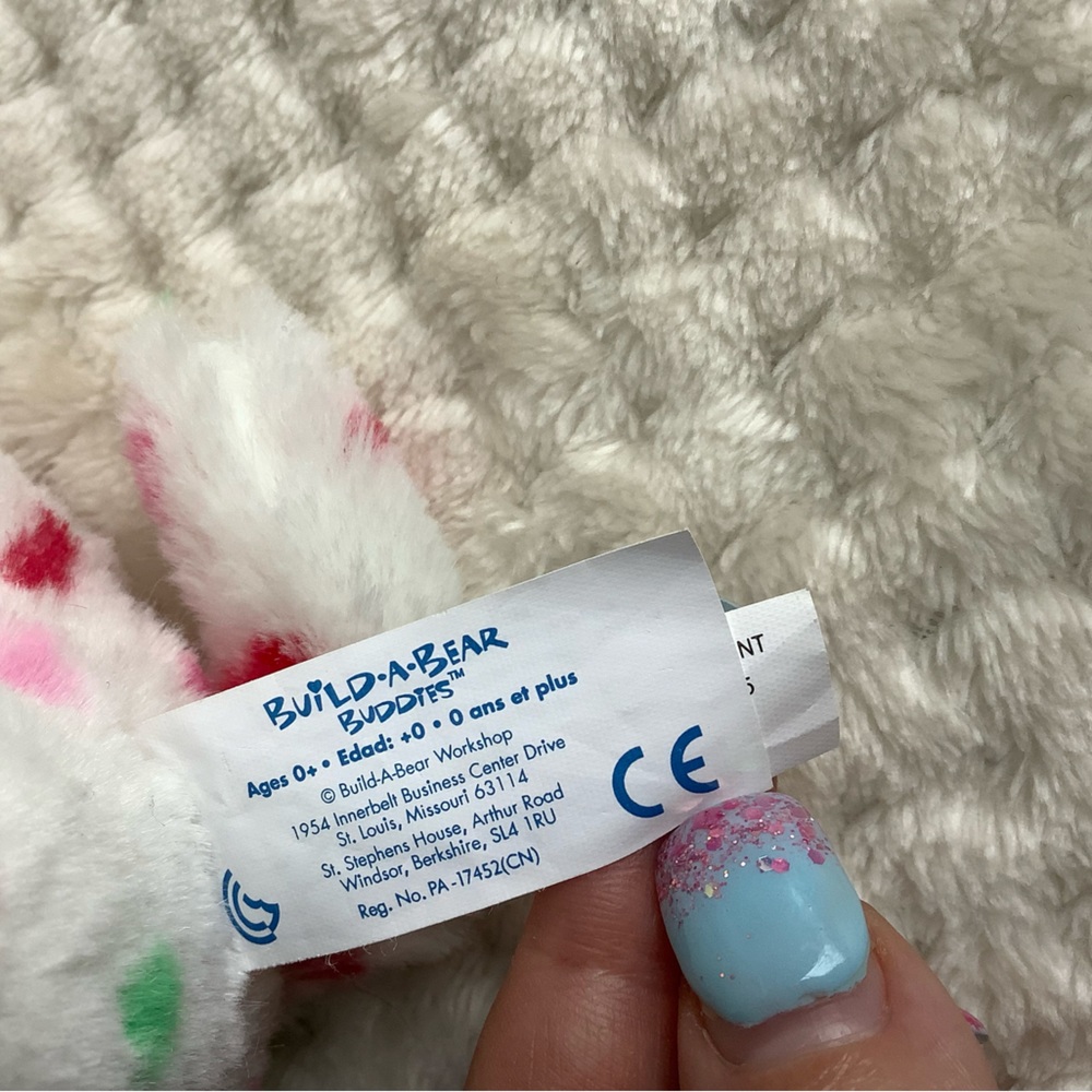 Build A Bear Buddies White Sprinkles Kitty Cat 2017 Mini 7in BAB Stuffed Animal - Picture 8 of 12